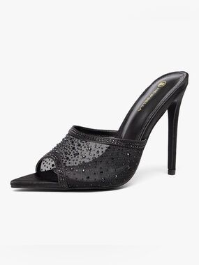 NEW-Newbella Women Rhinestone high heel sandals